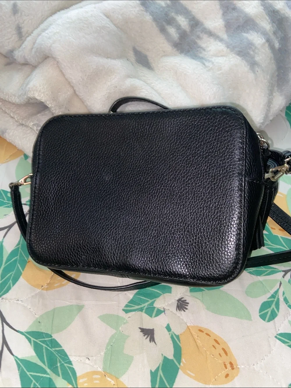 KATE SPADE ORCHARD ST ARIA BLACK Crossbody Purse Genuine Leather Camera Bag